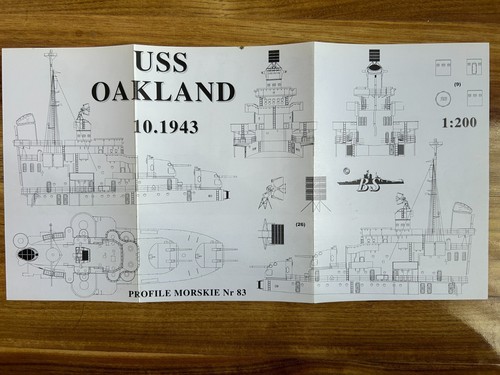 USS Oakland The American AA Cruiser Profile Morskie 83 Magazine 1:200;1 ...