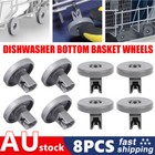 8X Dishwasher Lower Basket Rack Wheels for Dishlex DX103SK DX203WK 50286965-004