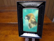 LINDA PICKEN RED TAIL HAWK ZIPPO LIGHTER MINT IN BOX