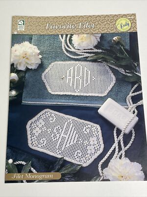 Filet Monogram Crochet Doily Pattern Card House of White Birches