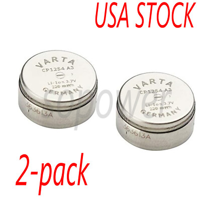 2PCS CP1254 for Varta A3 3.7V 60 mAH Bluetooth Headset Wearable Battery
