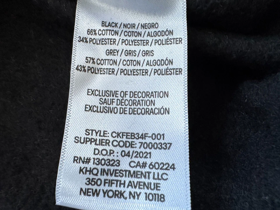 Moletom com capuz Calvin Klein Jeans zíper completo novo com etiquetas - Grande feminino 14/16 - Imagem 4 de 4