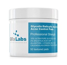 Glycolic/Salicylic Acid 10/2 Acne Control Pads with 10 Ultra Pure Glycolic A...