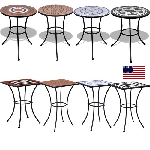 Bistro Table Mosaic Ceramic Outdoor Garden Table Patio Cafe Bar Table