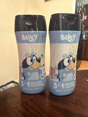 2 BLUEY 3-in-1 BODY WASH, SHAMPOO & CONDITIONER ~ Brand New Ltd Edition