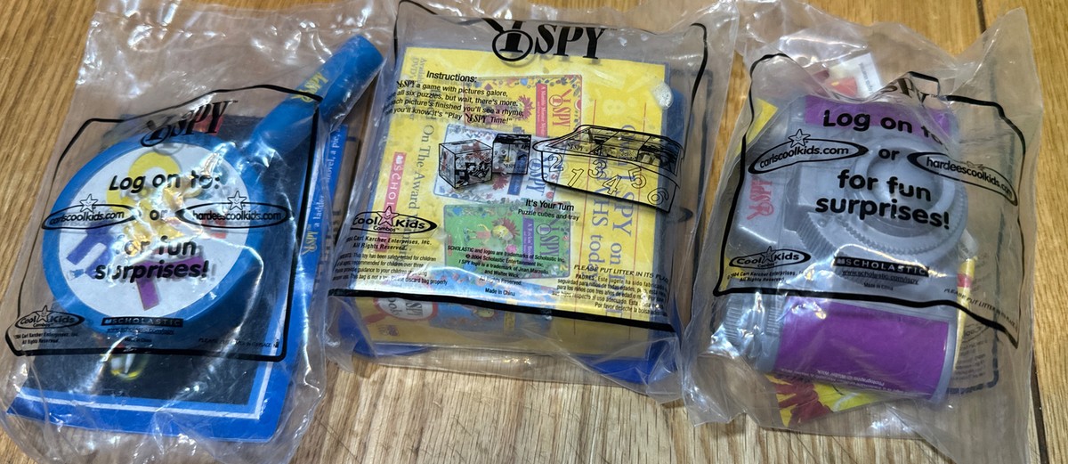 2006 Carl's Jr Hardee's Scholastic I SpyKids Meal Toys NIP Lot Of