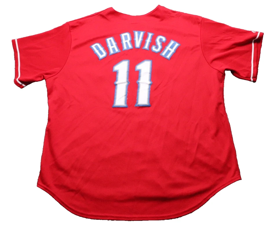 Majestic MLB Texas Ranger Yu Darvish #11 Baseball Jersey  Red Men's 2XL - Image 2 of 4