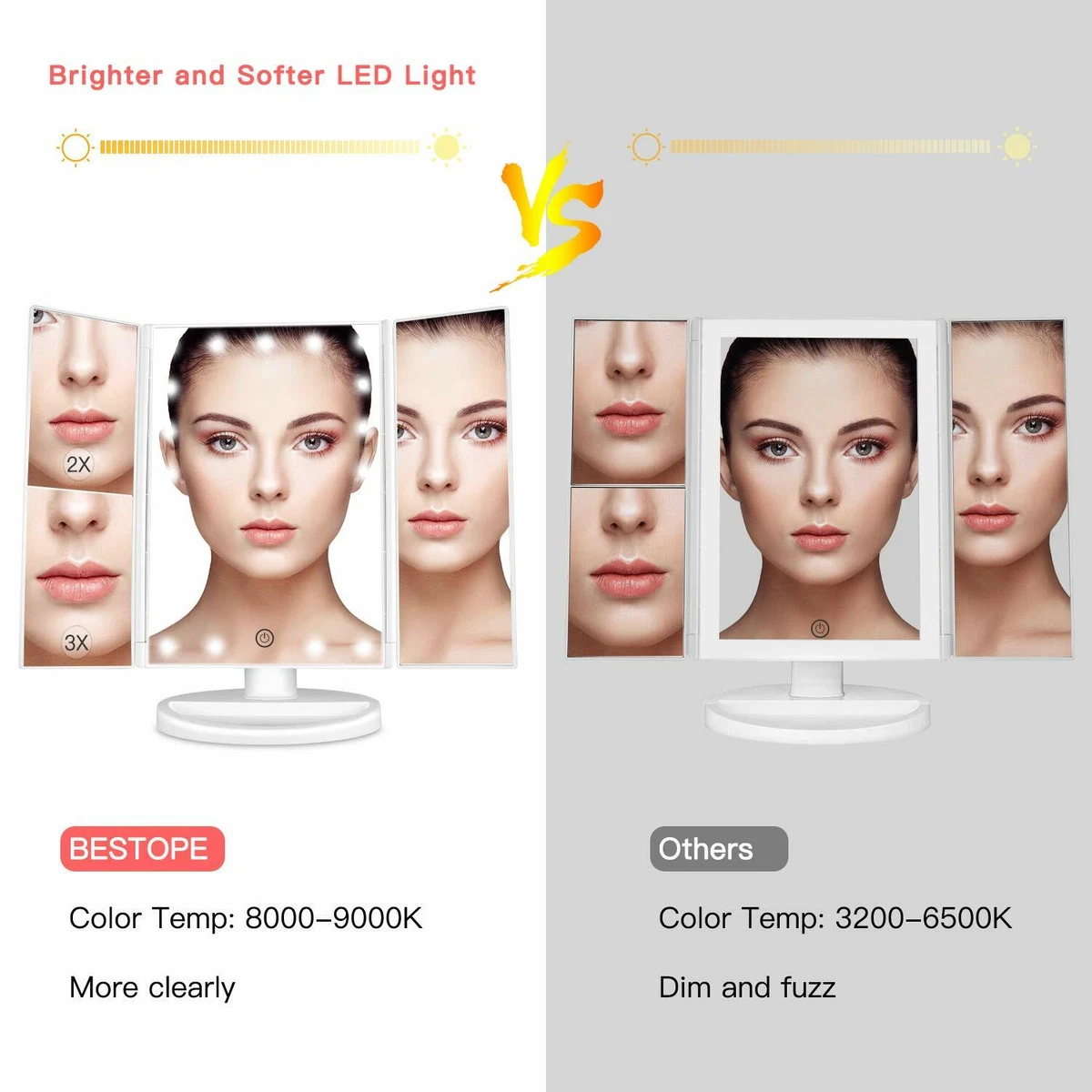 Bestope makeup vanity on sale mirror