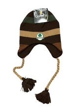 Guinness Beer OSFM One Size Fits Most Laplander Winter Knit Beanie Hat Cap NWT