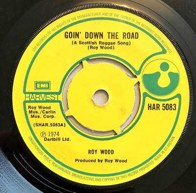 ROY WOOD Going Down The Road b/w The Premium Bond Theme 7'' 45rpm UK 1974 EX