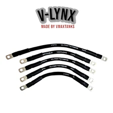 4 Awg HD Golf Cart Battery Cable 5 pc Set Black E-Z-GO 94/Up TXT 36V Made in USA