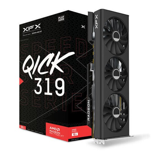 XFX Speedster QICK 319 Black Edition AMD Radeon RX 7700 XT 12 GB GDDR6 - RX-7... - Picture 1 of 1