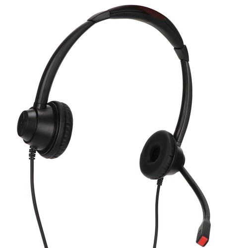 Call Center Headphone Type C Telephone Headset Noise Cancelling Corded Soft Ear - Photo 5 sur 12