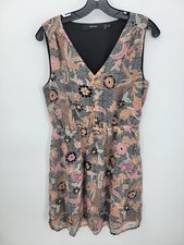 Vero Moda Dress Womens Medium Asian Floral Sleeveless Fit Flare Fairy Feminine