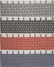 Floral Damask Tab Top Valances or Curtains 4 Colors Available
