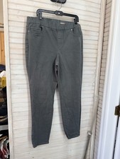 Lands End Women s 18W Stretch Cotton Pull-on Casual Pants Olive