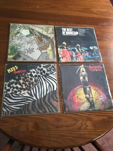 Vinyl LP's Rock Albums Lot of 8 LP's Various Artists; KISS, Nazareth,YES,Others