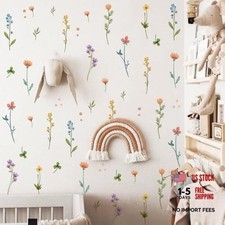 Boho Watercolor Flower Wall Stickers  Colorful Flower Wall Stickers-6589