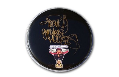 Travie McCoy Gym Class Heroes authentic signed Drumhead |Cert Autographed DH210a