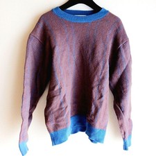 Uniqlo JW Anderson Collaboration Knit Top L Brown Blue Stylish Sweater