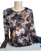 CROFT&BARROW woman Blouse floral 100% COTTON Casual Pull over sexy