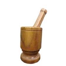 Wood Mortar and Pestle Bene Casa 8 Ounce 3.5" x 5.5" Wooden BC