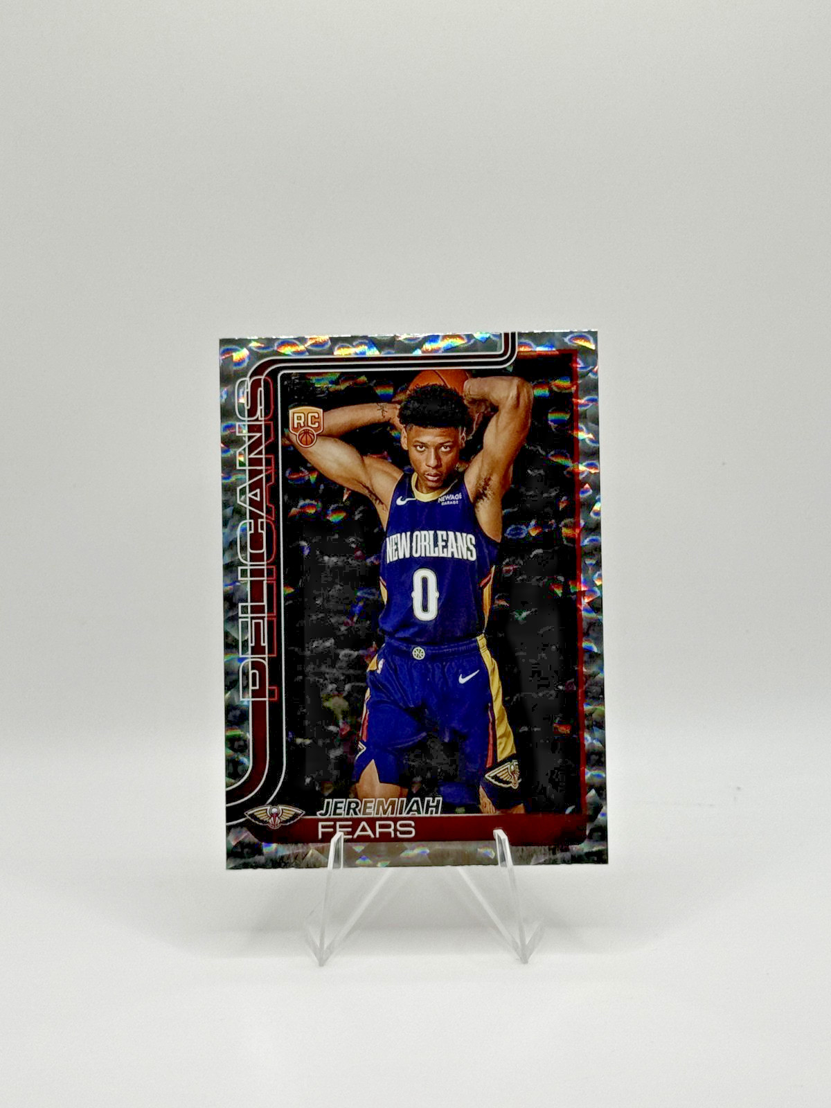2025-26 Topps - Jeremiah Fears #207 Crackleboard Foil Pelicans (RC)