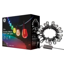 GE Dynamic Effects Cafe Lights, Color Changing Patio String Lights, with Alex...