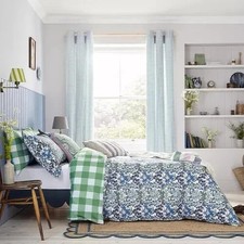 Joules Arts & Crafts Cobalt blue Duvet set with Pillowcases