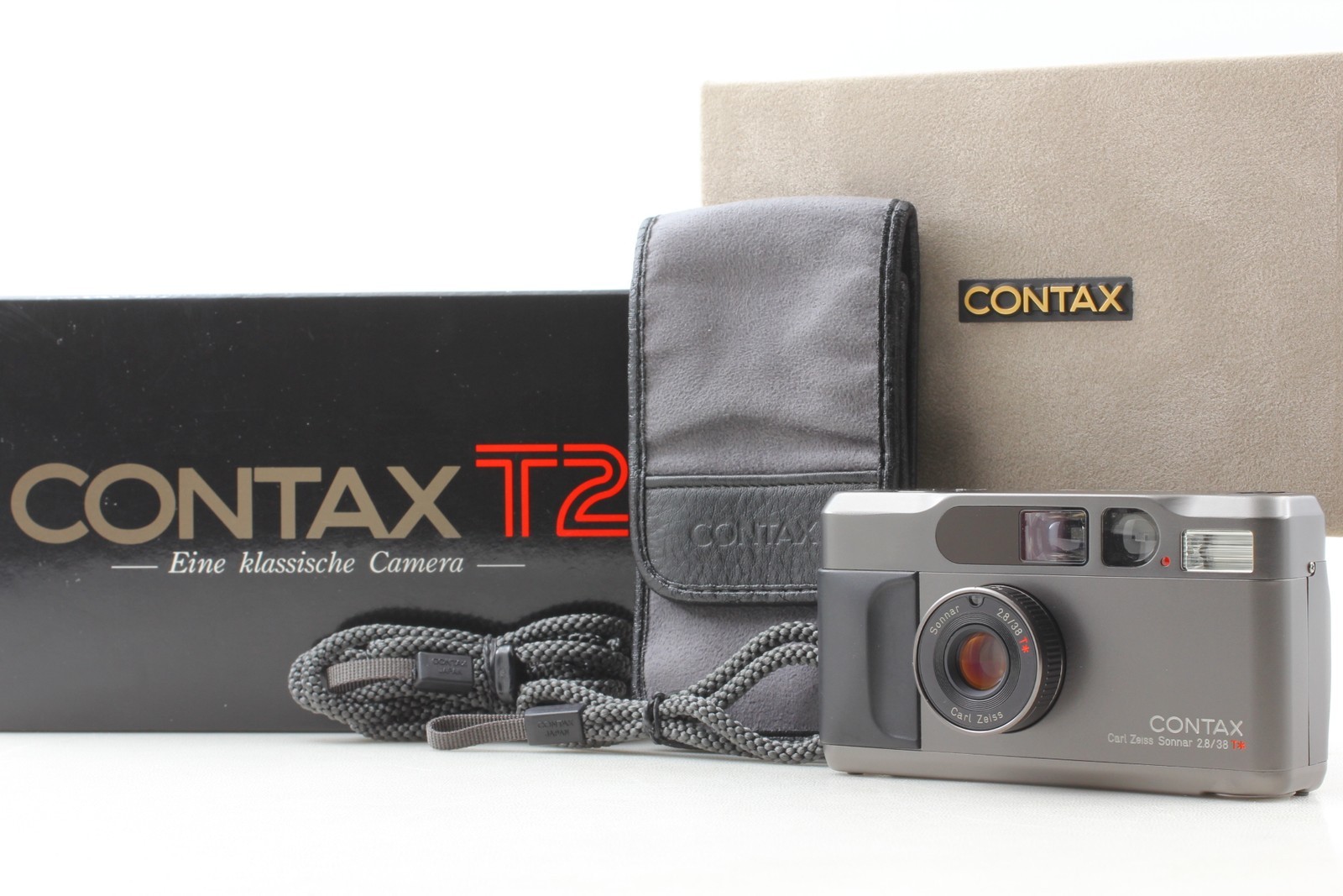 [MINT in Box] Contax T2 Titan Black Point & Shoot 35mm Film Camera From JAPAN