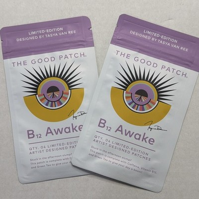 The Good Patch B12 Awake Patch Energy Caffeine 8 Patches- Artist Designed
