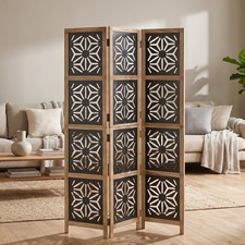 Divisorio nero paravento paravento legno ornamenti legno pino Homestyle4u
