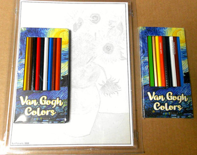 Van Gogh Colors- Colored Pencil Set & 10 Coloring Pages