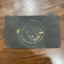 Old Antique Wood Mantle Clock Back Panel Door Black 11 1/16” x 6 1/2”