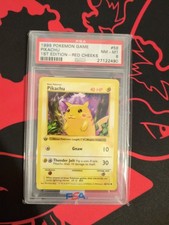 Pokémon TCG Base Set Pikachu Grade 8 Individual Collectible Card