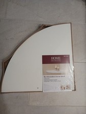 18-in Decorative Corner Shelf. White Finish. Mounting Hardware Included.