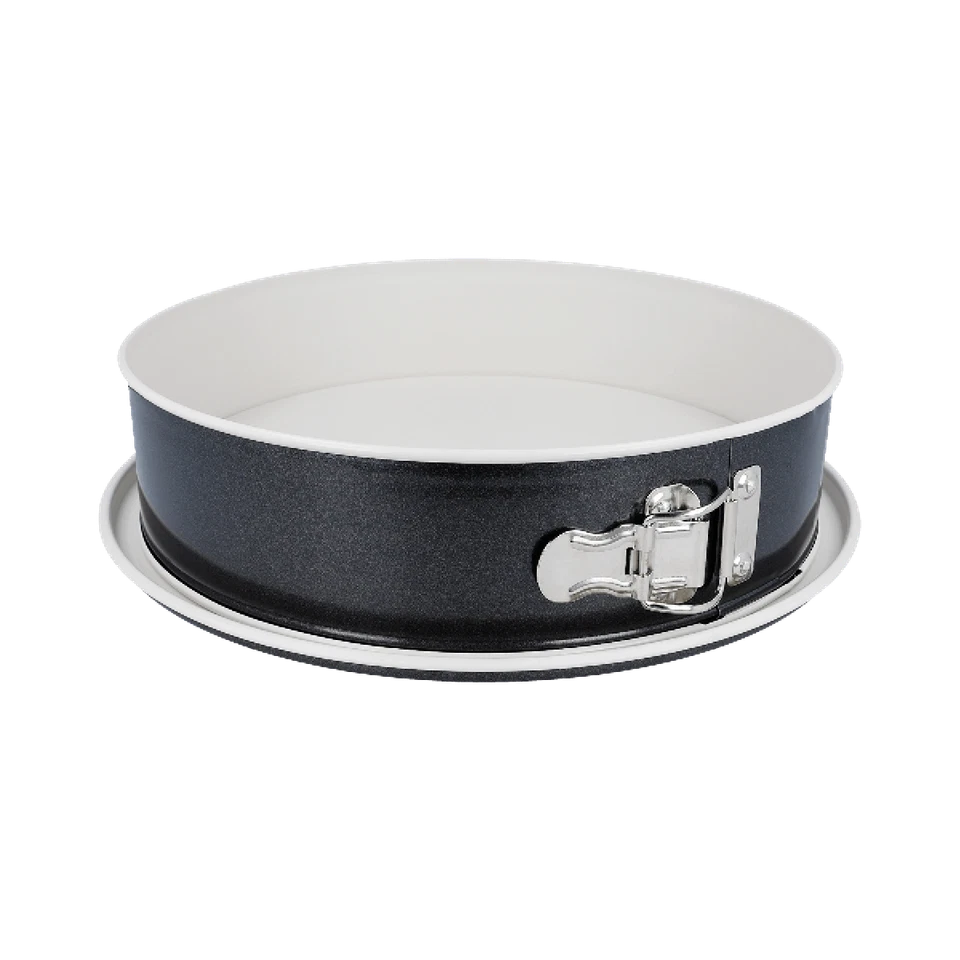 Springform Kuchenform Antihaft Flachboden Eurohome® Backform rund schwarz 28cm..