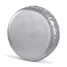 Silver Spare Tire Cover Waterproof Pvc Leather For Suv Rv 16 Inch 16 Inch