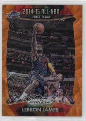 2015-16 Panini Prizm All-NBA Team Orange Wave Prizm LeBron James #375 d4v