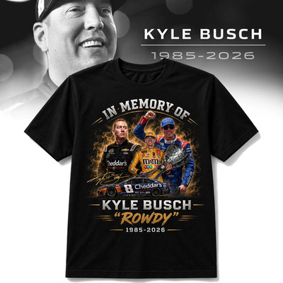 RIP Rowdy Kyle Busch 1985-2026 Memorial T-Shirt Number 8 NASCAR Racing Shirt