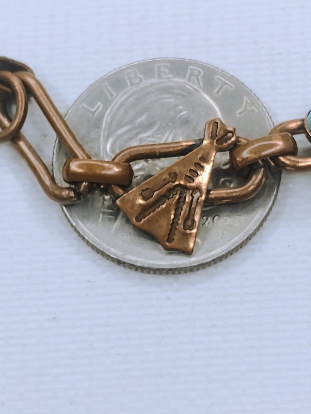 Solid Copper Bracelet with Teepee Coyote Turtle &… - image 20