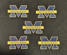 5-Pack Michigan Wolverines Woven Classic Block M Iron-On Patch
