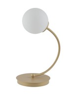 Goldene Tischlampe Metall Glas Blendarm 34 Cm G9 Nachttisch Leuchte Schlafzimmer