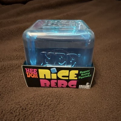 Nee Doh Nice Berg Super Solid Squish Squeeze Toy, Blue, Ages 3+
