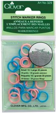 3 Pack - Clover Stitch Marker Rings-Small/Large 30/Pkg - 329-SL
