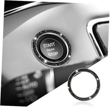Car Bling Crystal Rhinestone Engine Start Ring Decals, Push to Start 1PCS Black