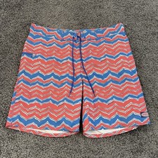 Vineyard Vines Board Shorts Swim Trunks Men s 36 Blue Red Wave Print