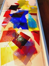 STAINED/ART GLASS SCRAP - GREAT SELECTION SHIPS FAST SAME OR NEXT DAY 