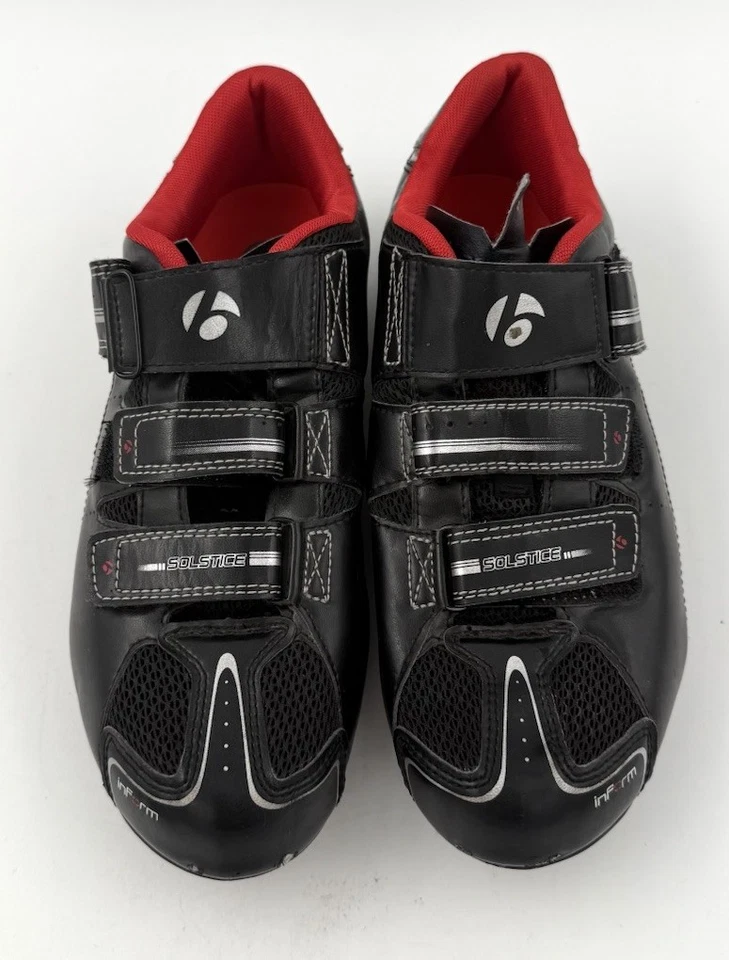 Zapatos de ciclismo de carretera Bontrager Solstice para hombre negros y rojos talla U.S. 9/EU42 Foto 3 de 4