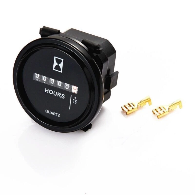 8~80V Car Gauge Meter Car ATV Boat Engine Mechanical Round Hour Meter Waterproof - Image 3 of 4